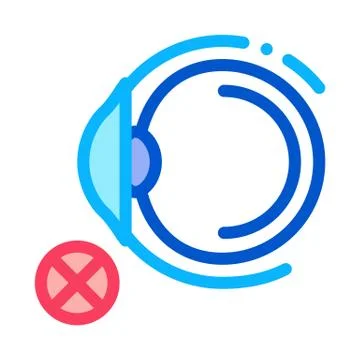 Eyeball Glaucoma Icon Vector Outline Illustration Stock Illustration