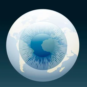 Eyeball globe Stock Illustration