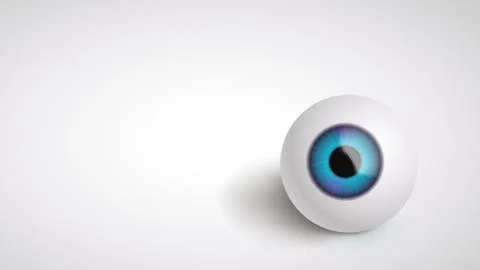 Eyeball on grey back Stock Illustration