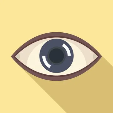 Eyeball icon flat vector. View eye Illustrazione stock