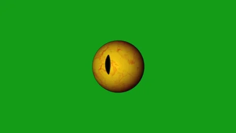 Eyeball motion graphics with green screen background Stock Footage 138546907