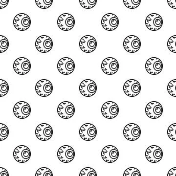 Eyeball pattern for halloween spooky background design Stock Illustration