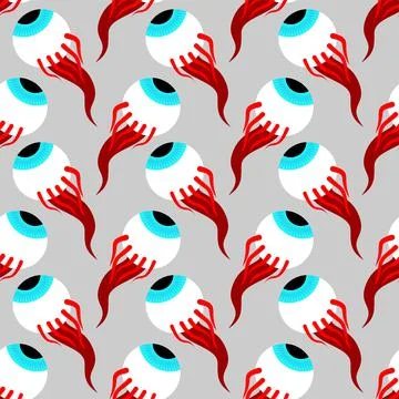 Eyeball pattern seamless. Eye background. Eyes with nerves texture. vector or Illustrazione stock