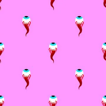 Eyeball pattern seamless. Eye background. Eyes with nerves texture. vector or Stock Illustration