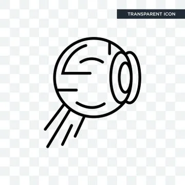 Eyeball Structure vector icon isolated on transparent background, Eyeball Str Free Stock Illustration