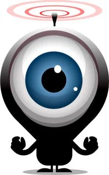 EyeballCharacterWifi Stock Illustration