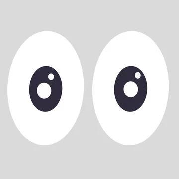 Eyeballs are looking forward Stock Illustration