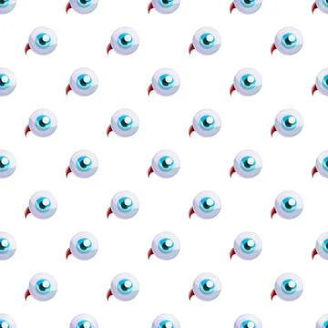 Eyeballs pattern creating spooky halloween background decoration Stock Illustration