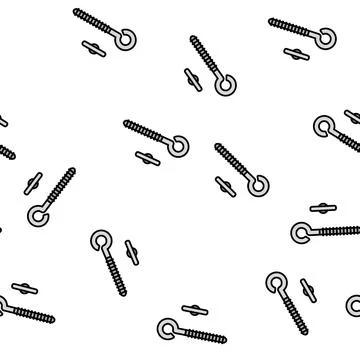 Eyebolt with peg vector seamless pattern Stock Illustration