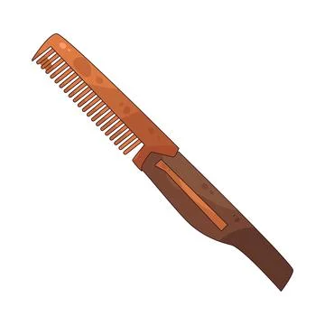 Eyebrow Comb illustration Stock Illustration