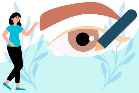 Eyebrow Concept Illustration Stock Illustration