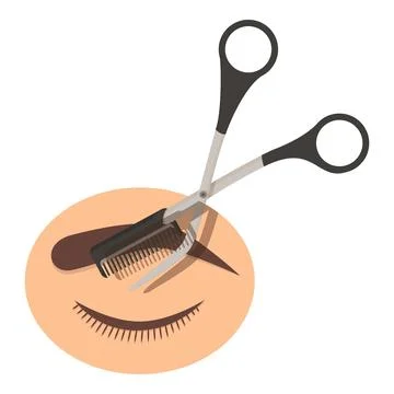 Eyebrow correction icon cartoon vector. Brow tattoo Stock Illustration
