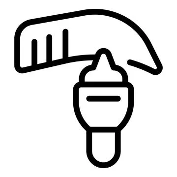 Eyebrow correction icon outline vector. Care face change Stock Illustration