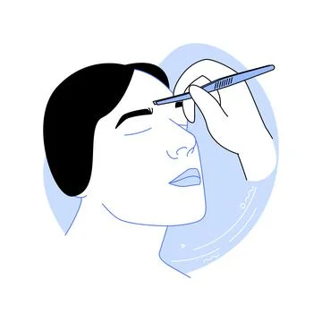 Eyebrow correction isolated cartoon vector illustrations. Stock Illustration