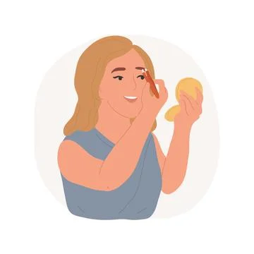Eyebrow correction isolated cartoon vector illustration. Stock Illustration