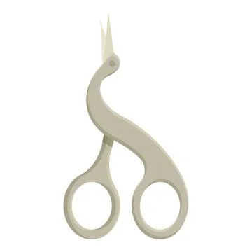 Eyebrow correction scissors icon cartoon vector. Brow tattoo Stock Illustration