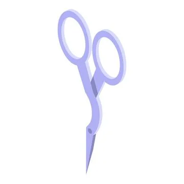 Eyebrow correction scissors icon isometric vector. Tattoo makeup Stock Illustration
