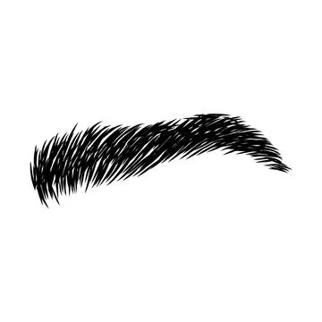 Eyebrow design logo. Vector brow. Minimalism. Stock Illustration