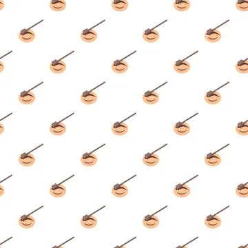 Eyebrow grooming brush tool applying makeup pattern Stock Illustration