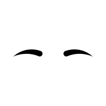 Eyebrow icon vector Stock Illustration
