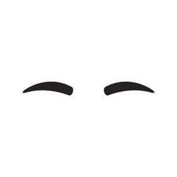 Eyebrow icon vector Stock Illustration