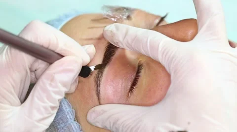 Eyebrow Mikrobleyding Stock Footage 65343519