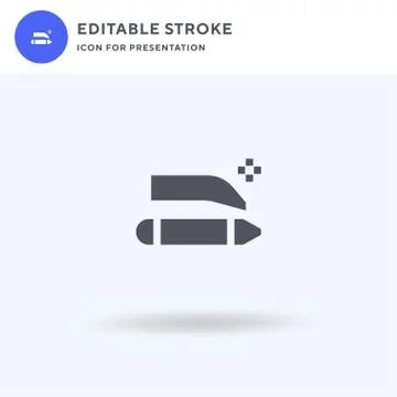 Eyebrow Pencil icon vector, filled flat sign, solid pictogram isolated on whi Stock Illustration