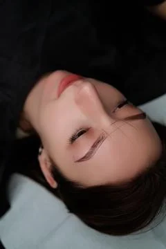 Eyebrow permanent makeup procedure Stock Photos