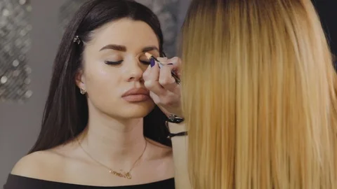 Eyebrow professional correction, tattoo Stock Footage 104635728