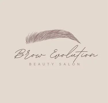 Eyebrow studio label design Stock Illustration