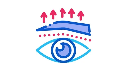 Eyebrow up surgery Icon Animation Stock Footage 145270149