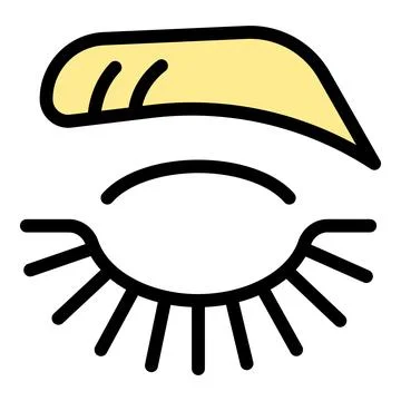 Eyebrow tattooing icon representing beauty procedure using ink Stock Illustration