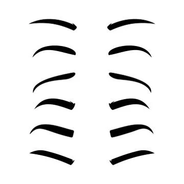 Eyebrows pencil man shape vector. Female Eye brow cartoon brush isolated art Stock Illustration