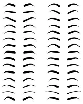 Eyebrows, tattoo design Stock Illustration