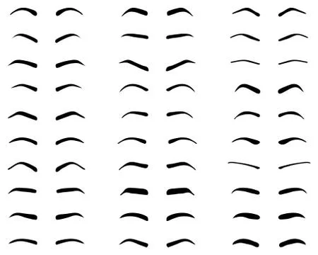 Eyebrows, tattoo design Stock Illustration