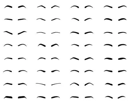 Eyebrows, tattoo design Stock Illustration