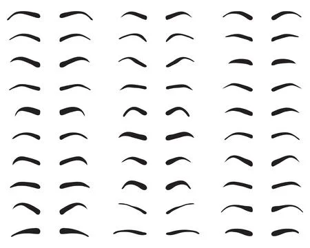 Eyebrows, tattoo design Stock Illustration
