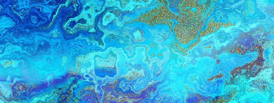 An EyeCatching Abstract Blue Fluid Background Featuring Organic Patterns an.. Illustration