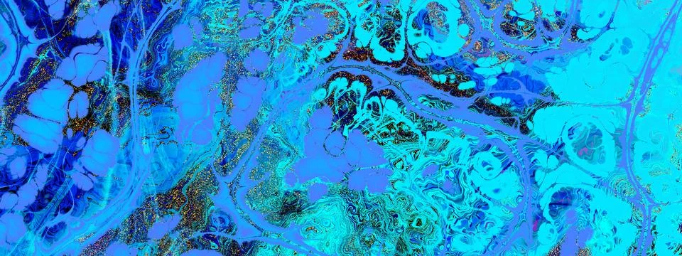 An EyeCatching Abstract Blue Fluid Background Featuring Organic Patterns an.. Illustration