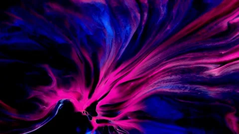 An EyeCatching and Vibrant Abstract Fluid Art Piece Featuring Pink and Blue Stock Footage 313369175