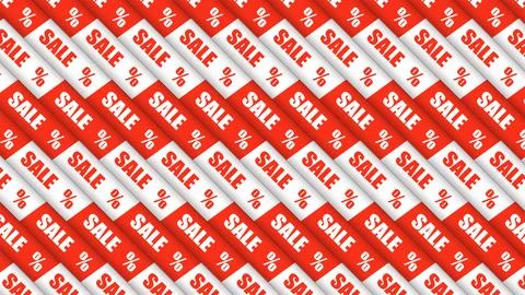 Eyecatching image of red and white sale shopping stripe advertisement background Stock Illustration