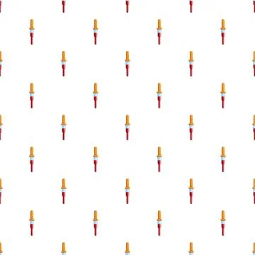 Eyedropper distributing red liquid seamless pattern background Stock Illustration
