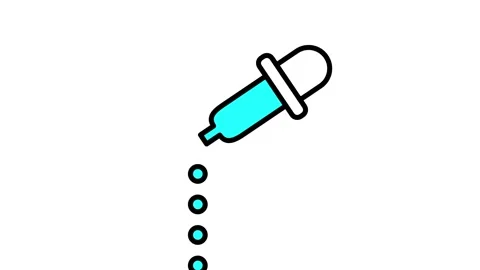 Eyedropper Dripping Liquid Icon Stock Footage 340307247