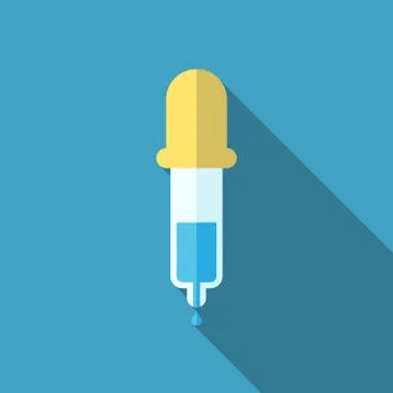 Eyedropper icon, flat style Stock Illustration