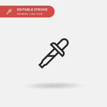 Eyedropper Simple vector icon. Illustration symbol design template for web mo Stock Illustration