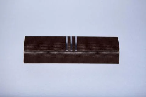 Eyeglass case. brown color, rectangular shape. On an isolated white background Stock Photos