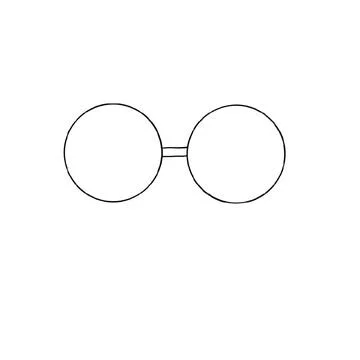 Eyeglass frames, improve vision Illustrazione stock