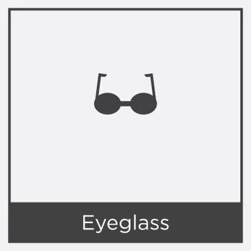 Eyeglass icon isolated on white background Stock Illustration
