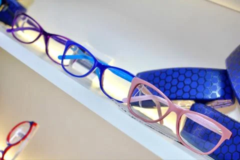 Eyeglass shelf Stock Photos