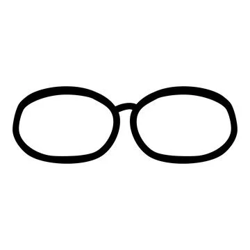 Eyeglass, vector hand draw doodle Illustrazione stock